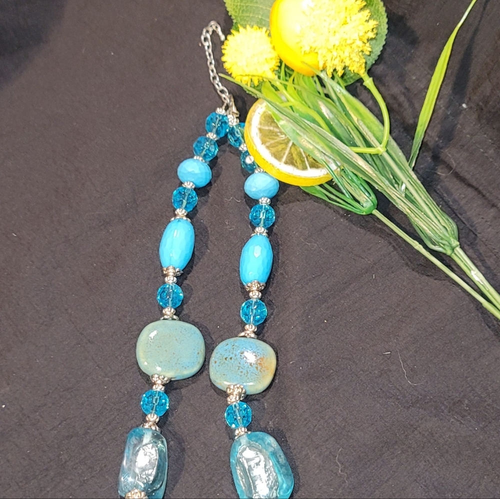 "3 for $25" Chunky some and bead Necklace